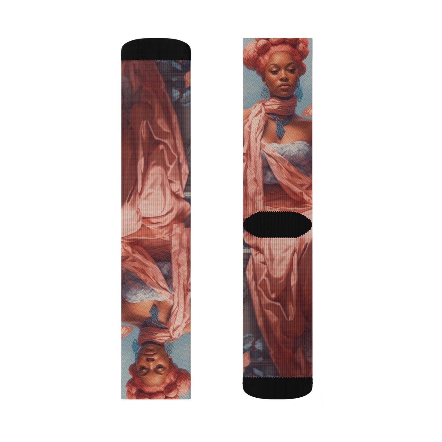 Black Monarch Queen Socks - Dope Sox All Over Prints