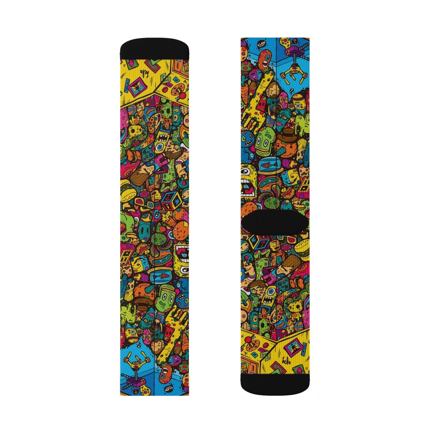 Cartoon Printed Socks - Dope Sox All Over Prints