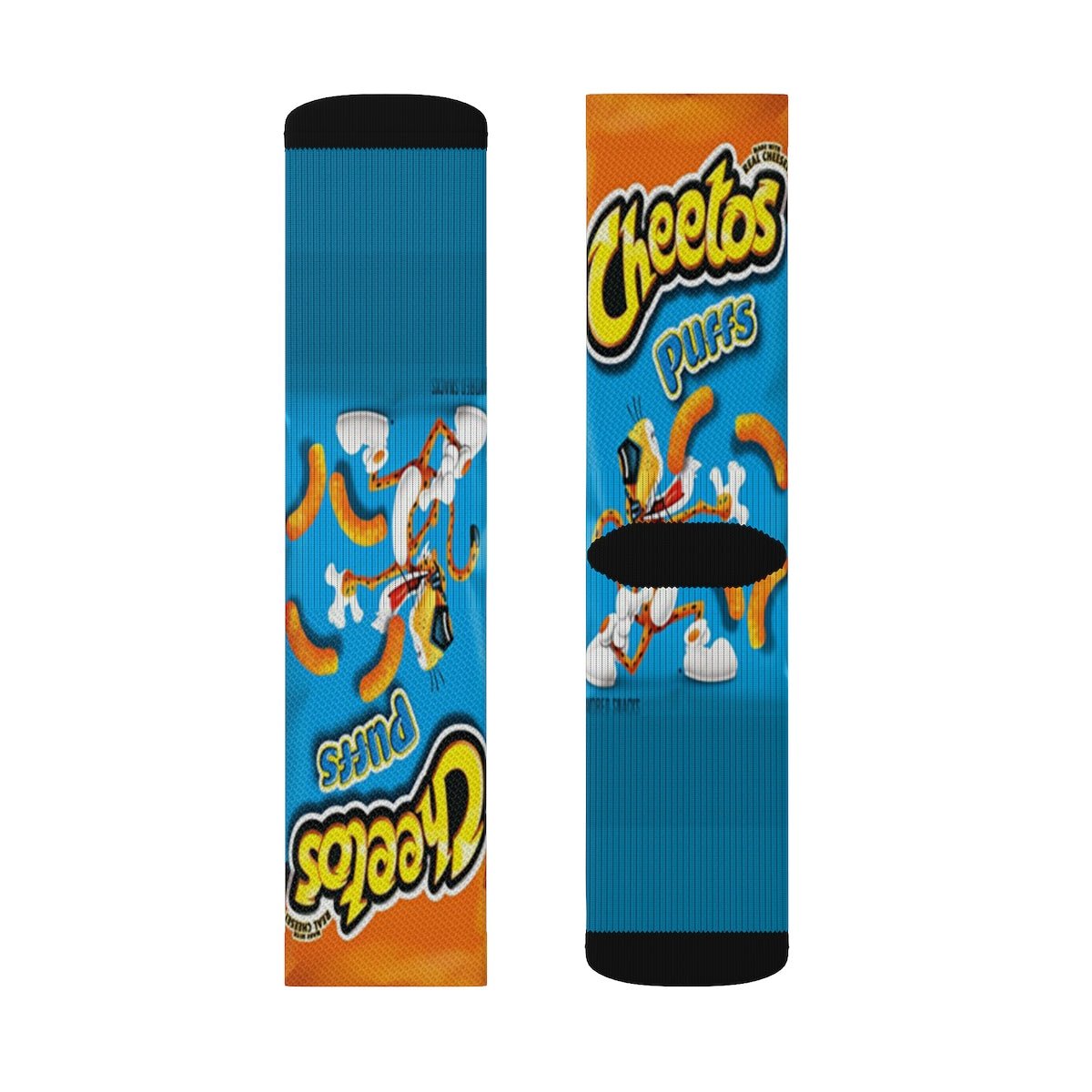 Cheetos Puffs Graphic socks - Dope Sox All Over Prints