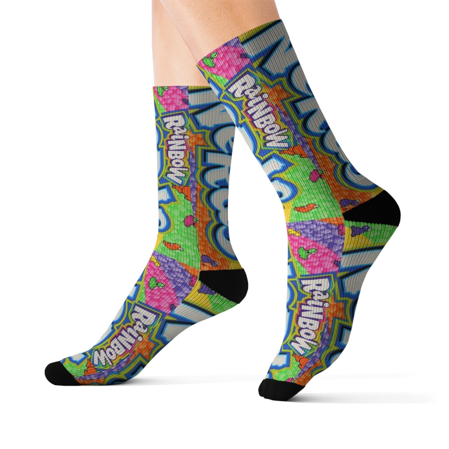 Nerds Candy Crew Socks - Dope Sox All Over Prints