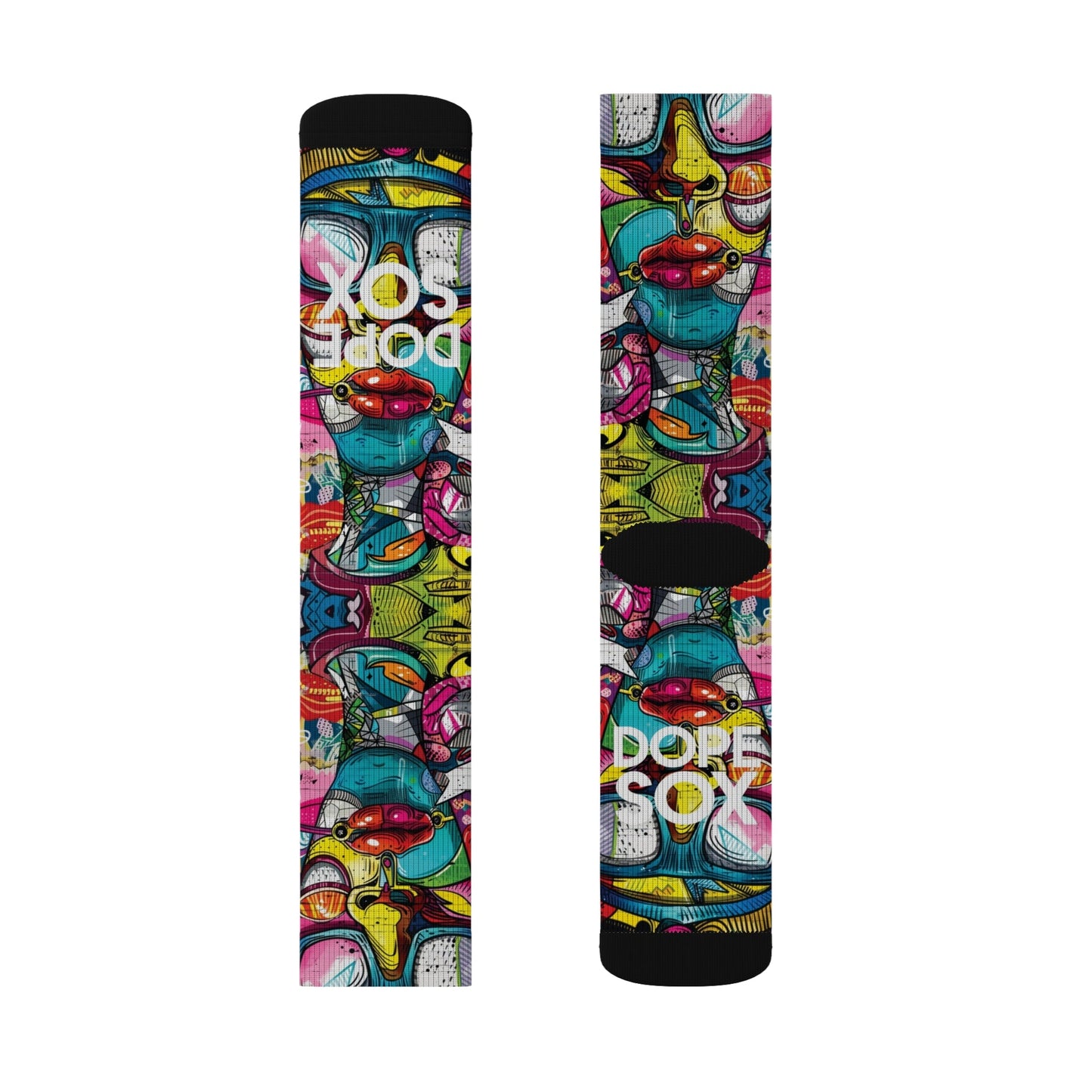 Pop Art Graphic Socks - Dope Sox All Over Prints