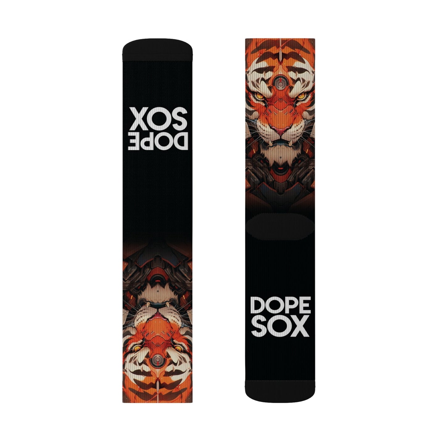 Tiger Anime Socks - Dope Sox All Over Prints