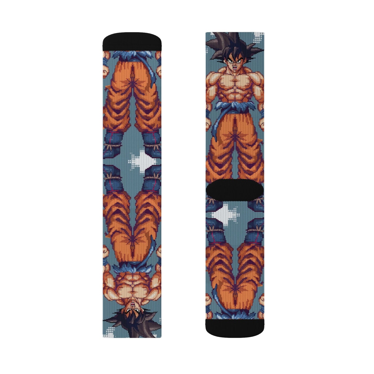 3d Pixel Goku Socks - Dope Sox All Over Prints