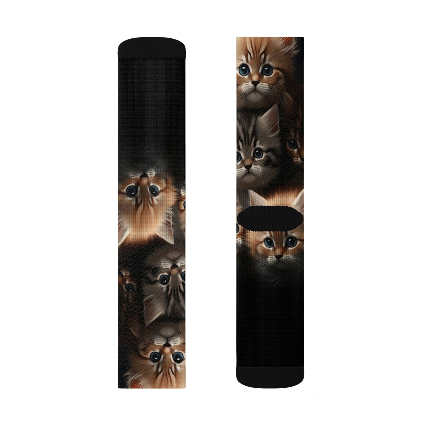 Bunch of Kitten crew socks - Dope Sox All Over Prints