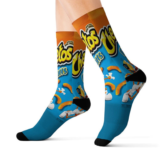 Cheetos Puffs Graphic socks - Dope Sox All Over Prints