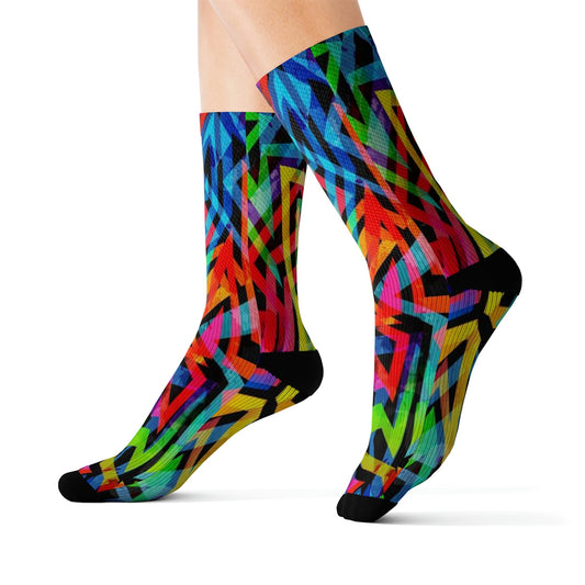 Cool abstract Color socks - Dope Sox All Over Prints
