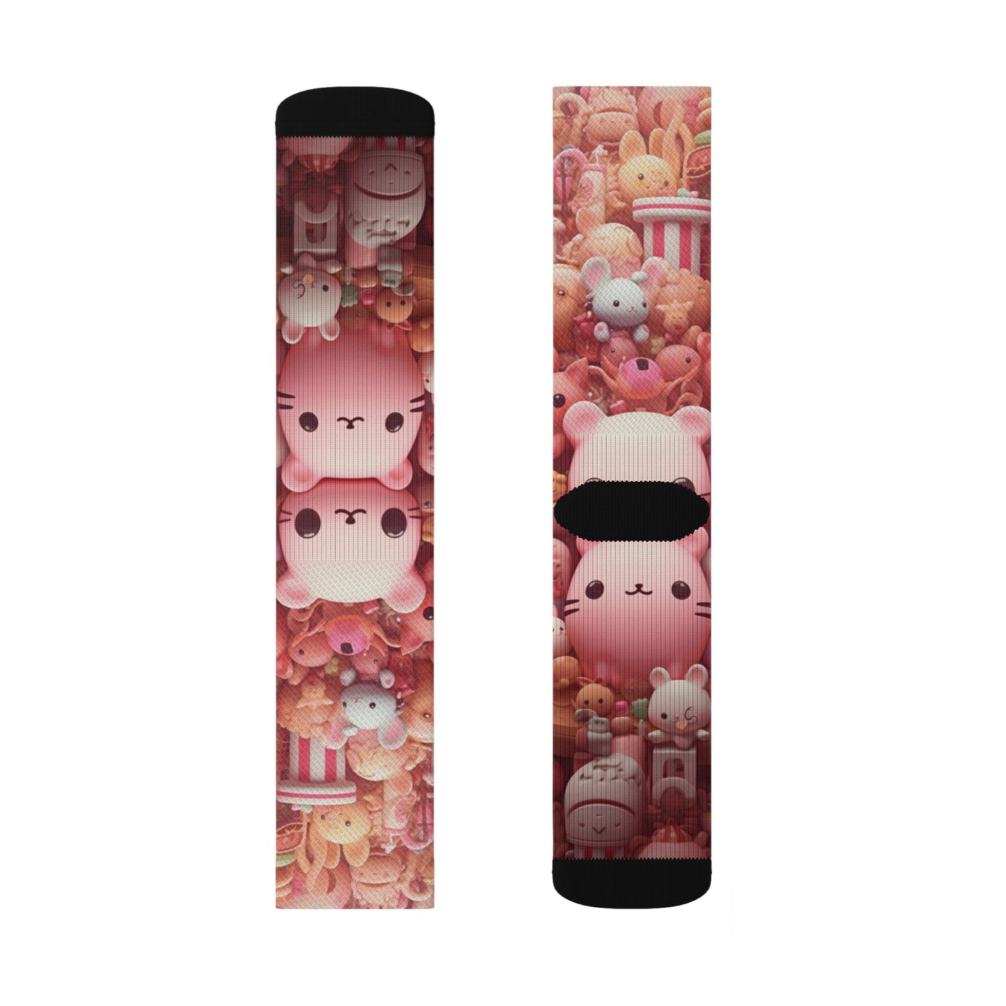 Cute Chibi Bear Socks - Dope Sox All Over Prints
