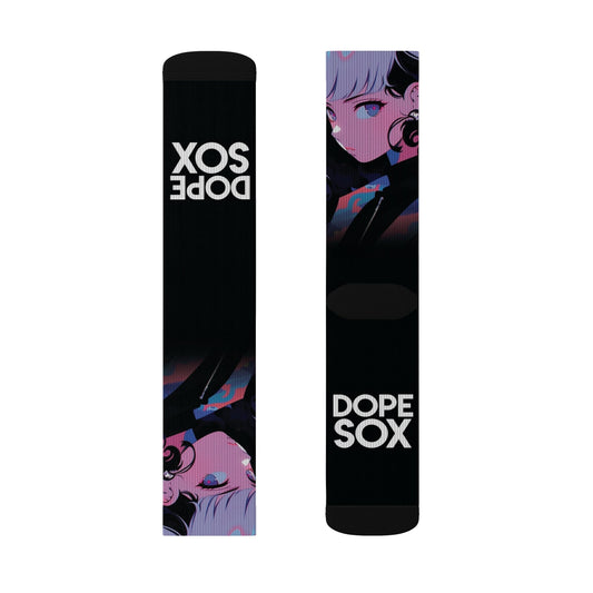 Cute Girl Anime Socks - Dope Sox All Over Prints