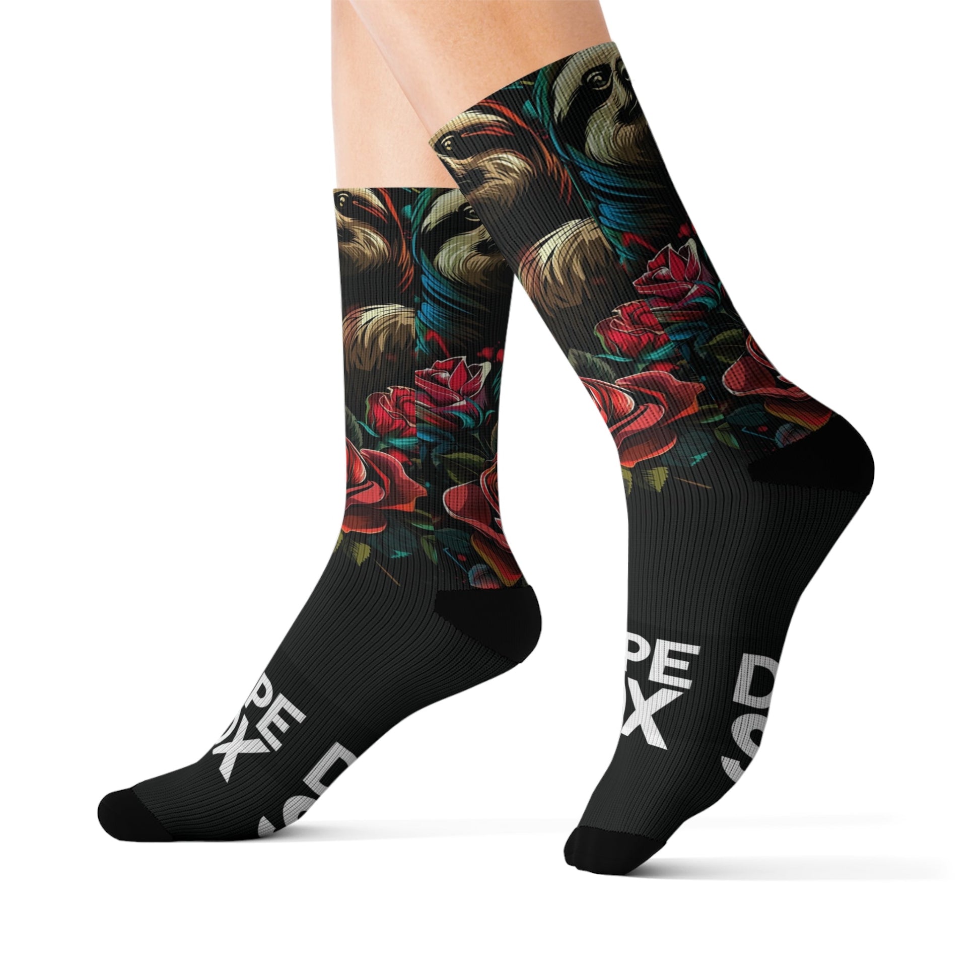 Cute Sloth Socks - Dope Sox All Over Prints
