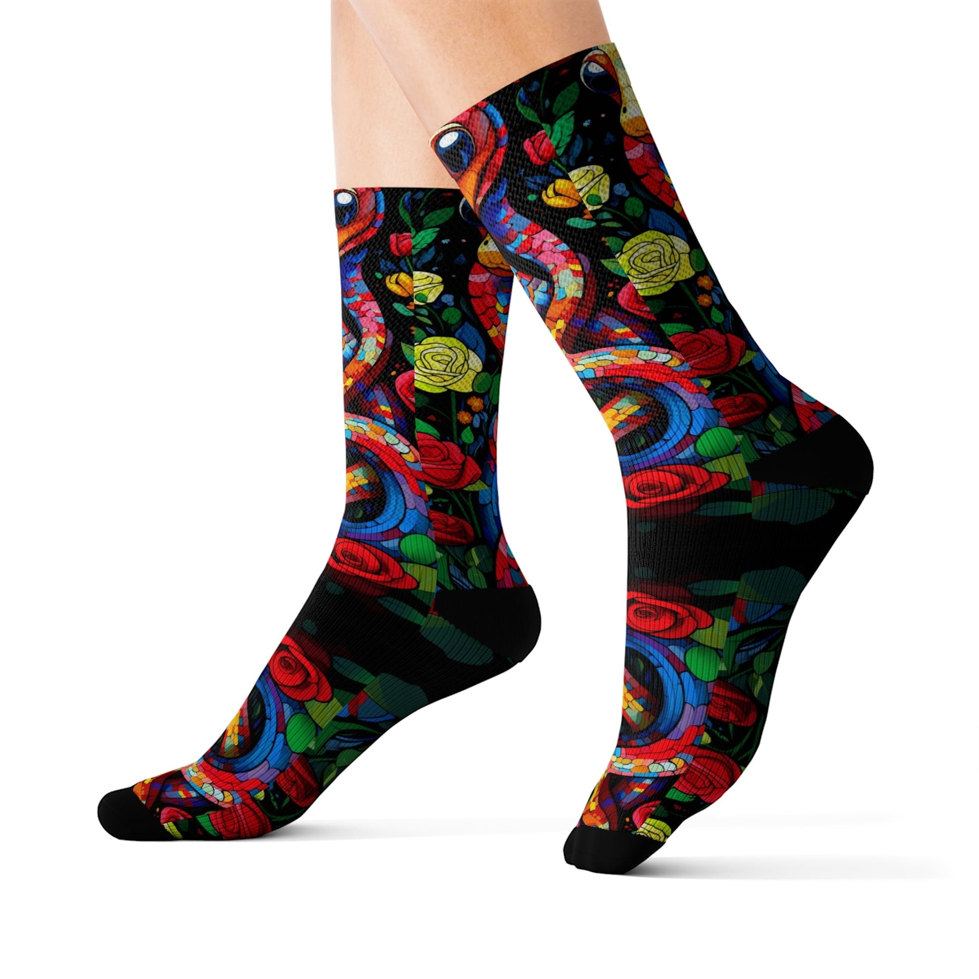 Cute Snake socks - Dope Sox All Over Prints
