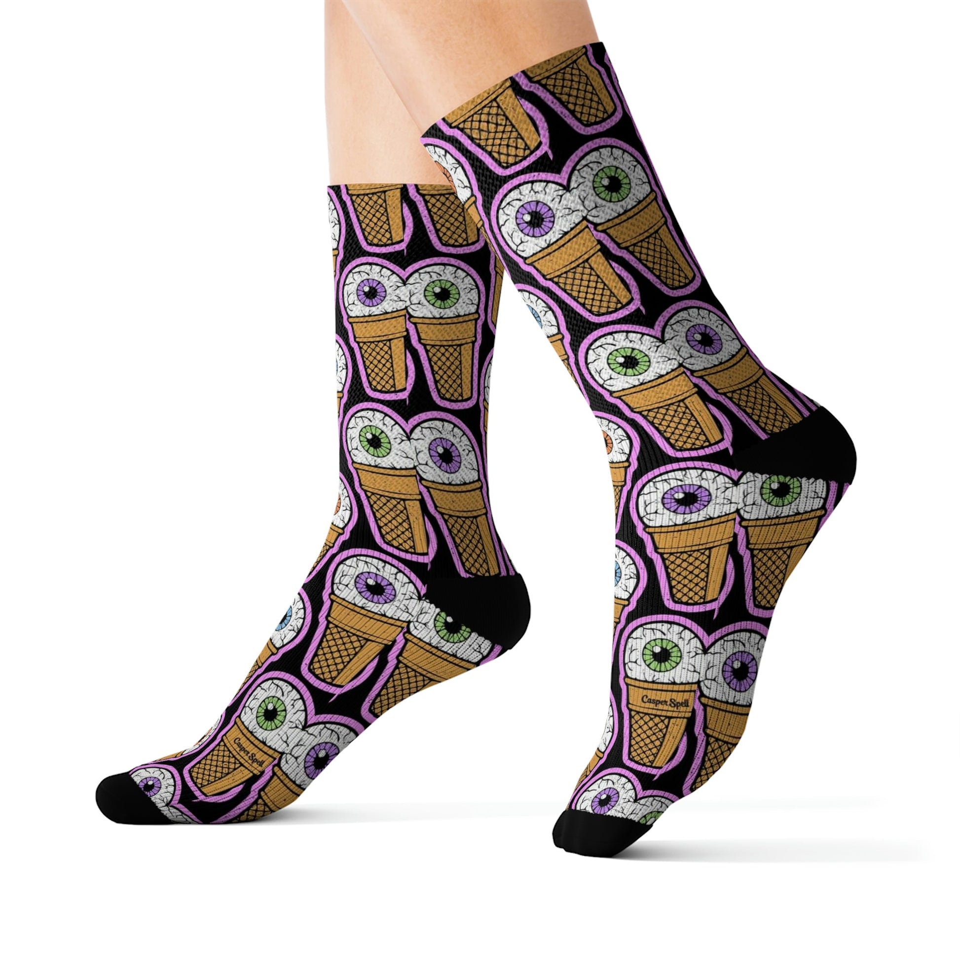 EyeBall ice cream socks - Dope Sox All Over Prints