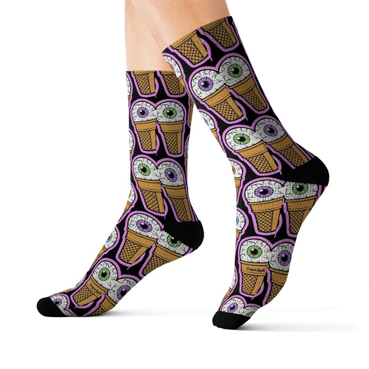 EyeBall ice cream socks - Dope Sox All Over Prints