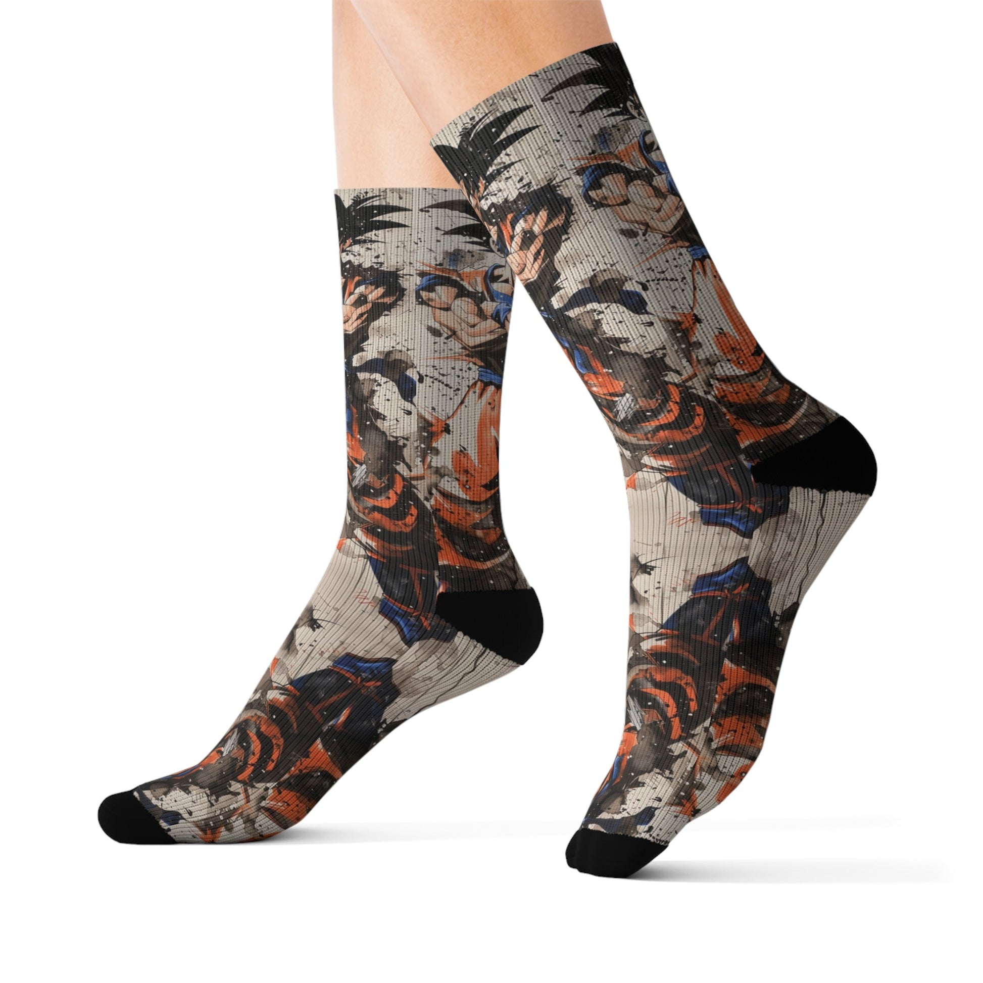 Goku Water Color Socks - Dope Sox All Over Prints