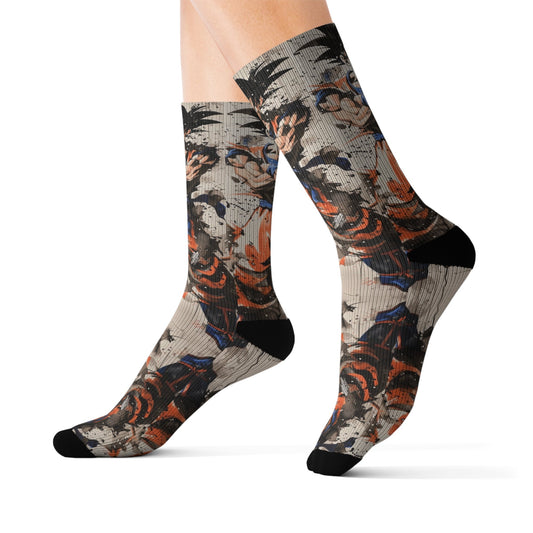 Goku Water Color Socks - Dope Sox All Over Prints