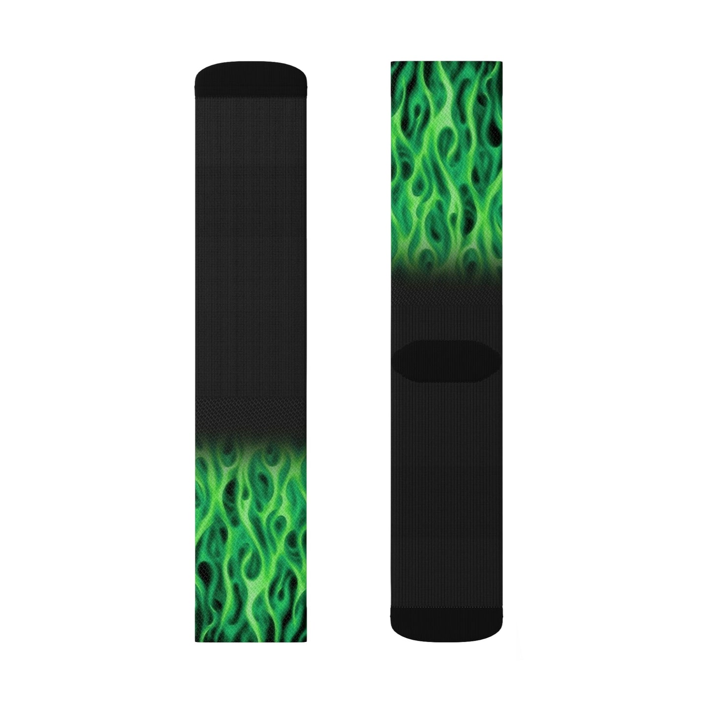 Green Flame Crew socks - Dope Sox All Over Prints