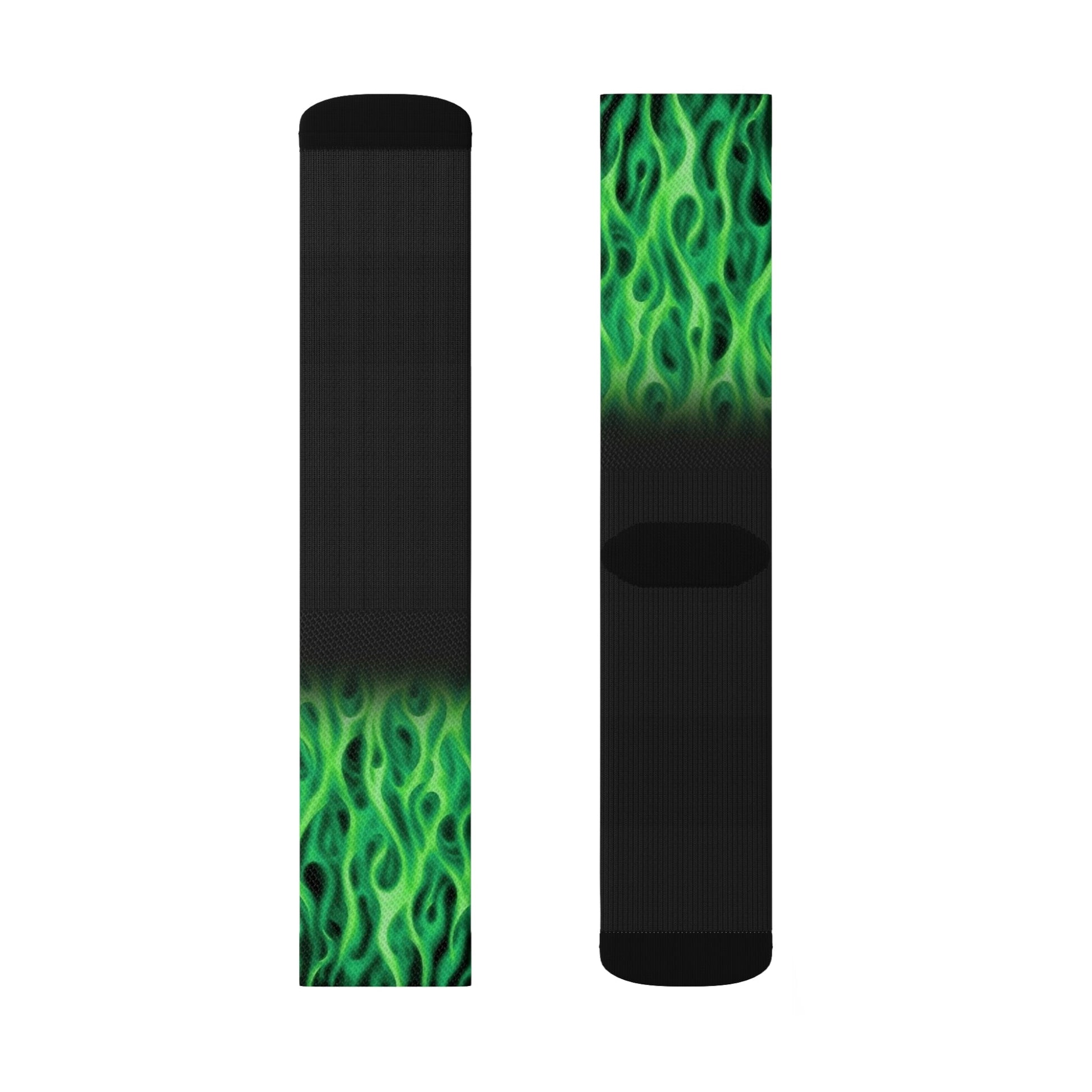 Green Flame Crew socks - Dope Sox All Over Prints