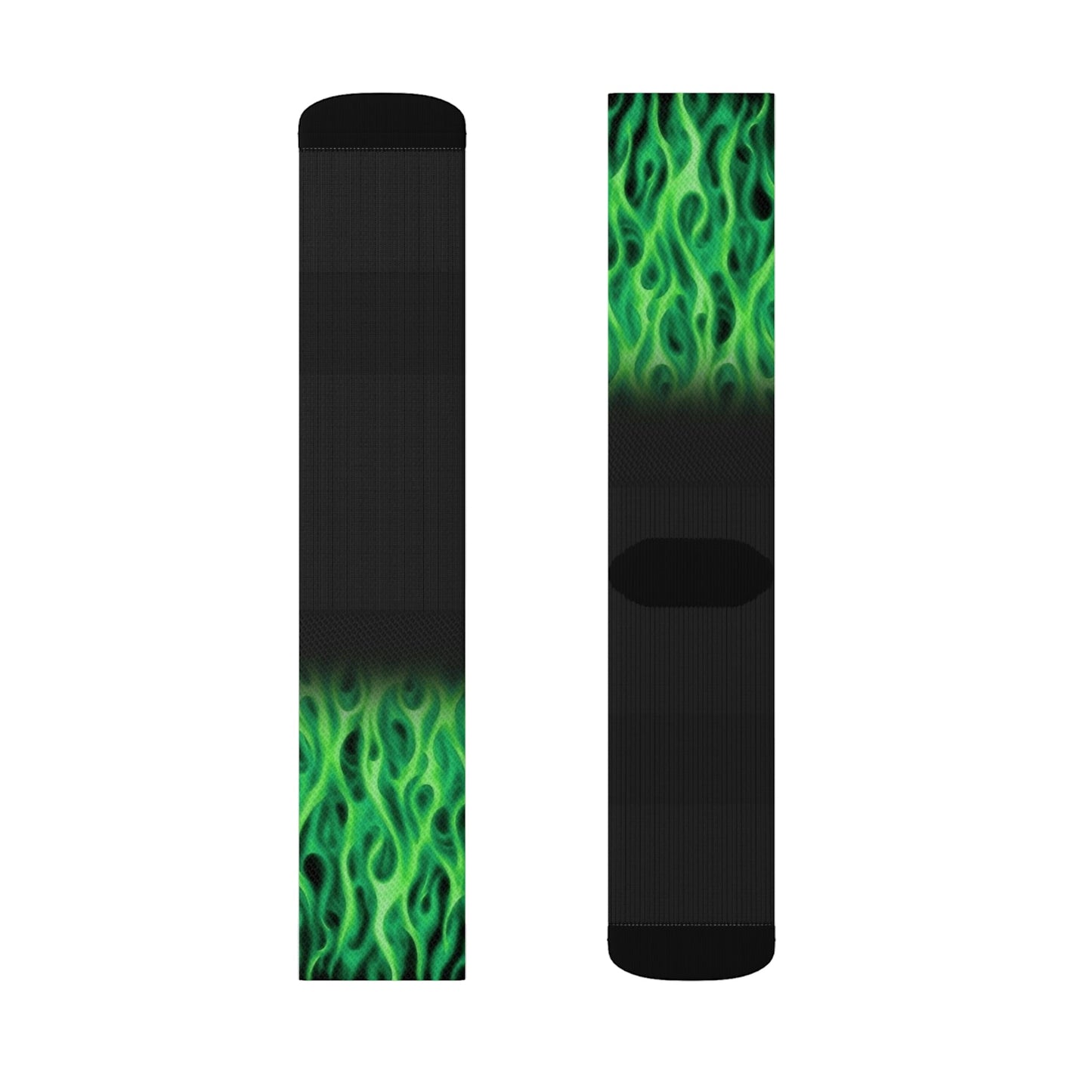 Green Flame Crew socks - Dope Sox All Over Prints
