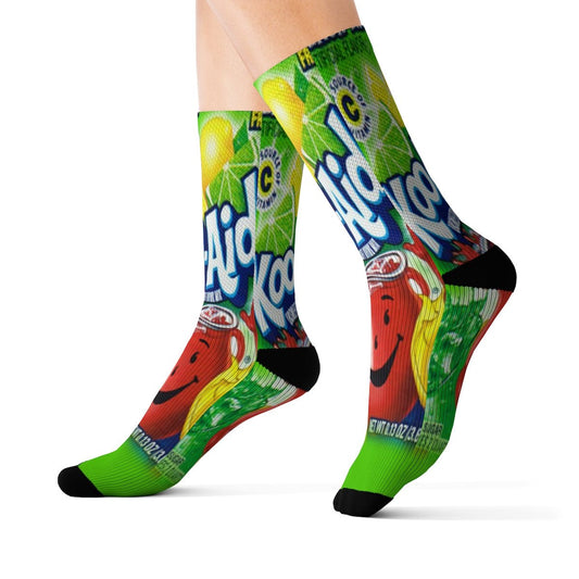 Kool - Aid Lemon - Lime Crew Socks - Dope Sox All Over Prints