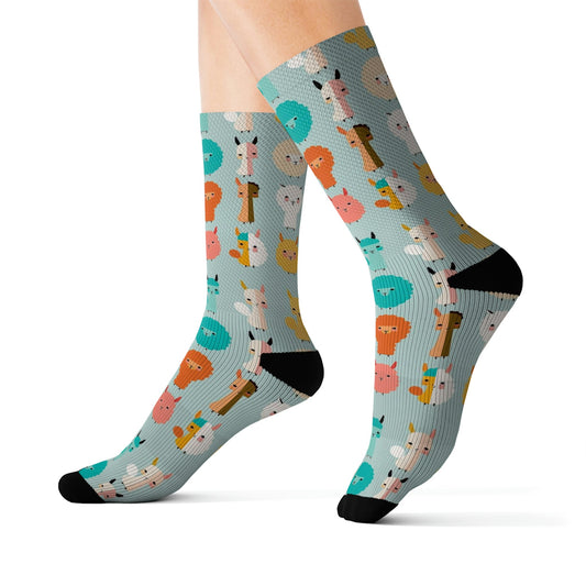 Llama pattern printed socks - Dope Sox All Over Prints
