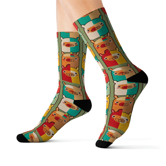 Llama Pattern Socks - Dope Sox All Over Prints