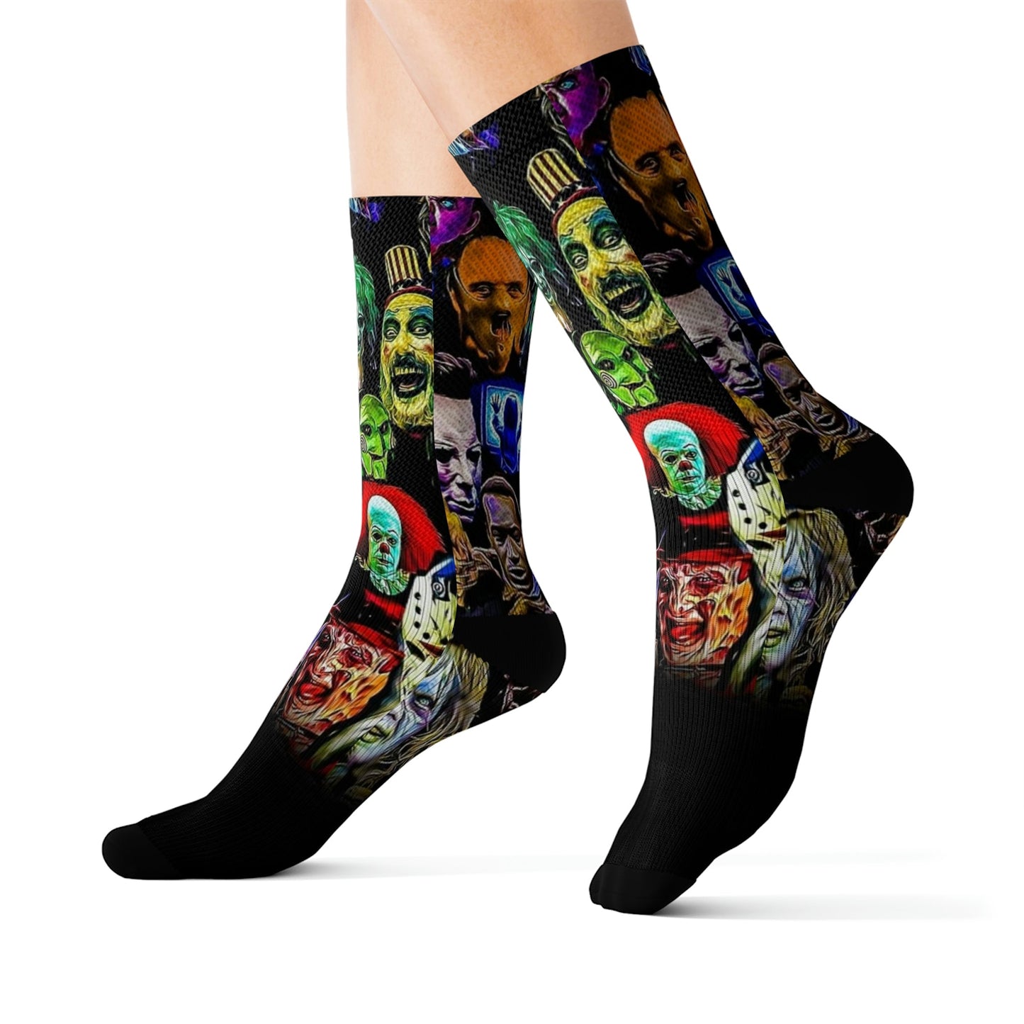 Most Evil Villains Crew Socks - Dope Sox All Over Prints