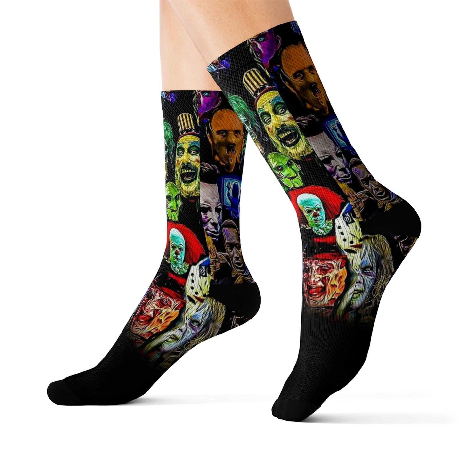 Most Evil Villains Crew Socks - Dope Sox All Over Prints
