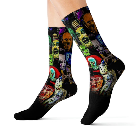 Most Evil Villains Crew Socks - Dope Sox All Over Prints