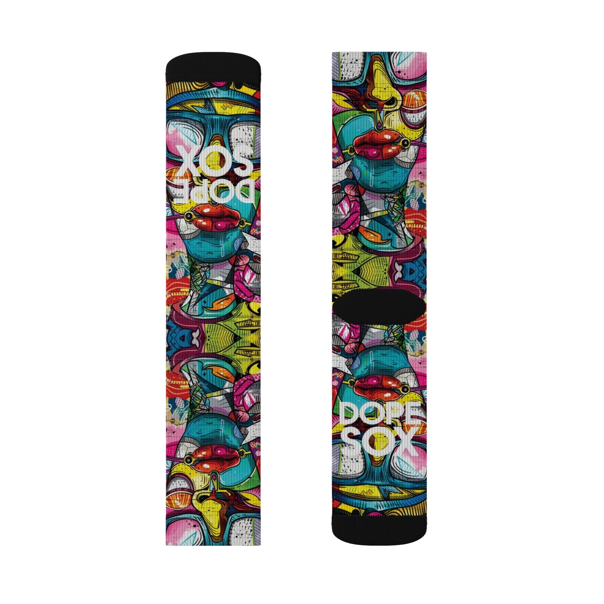 Pop Art Graphic Socks - Dope Sox All Over Prints