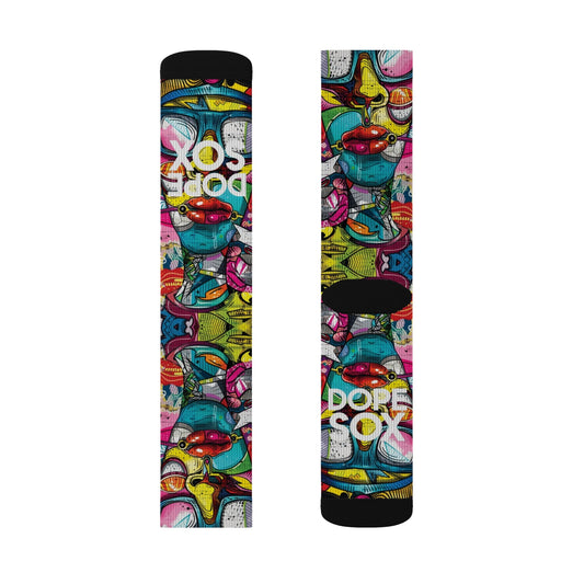Pop Art Graphic Socks - Dope Sox All Over Prints