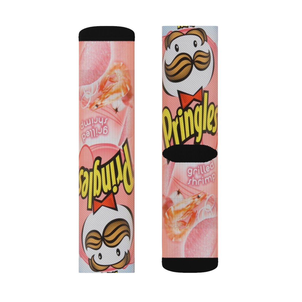 Pringles Shrimp Graphic Crew Socks - Dope Sox All Over Prints
