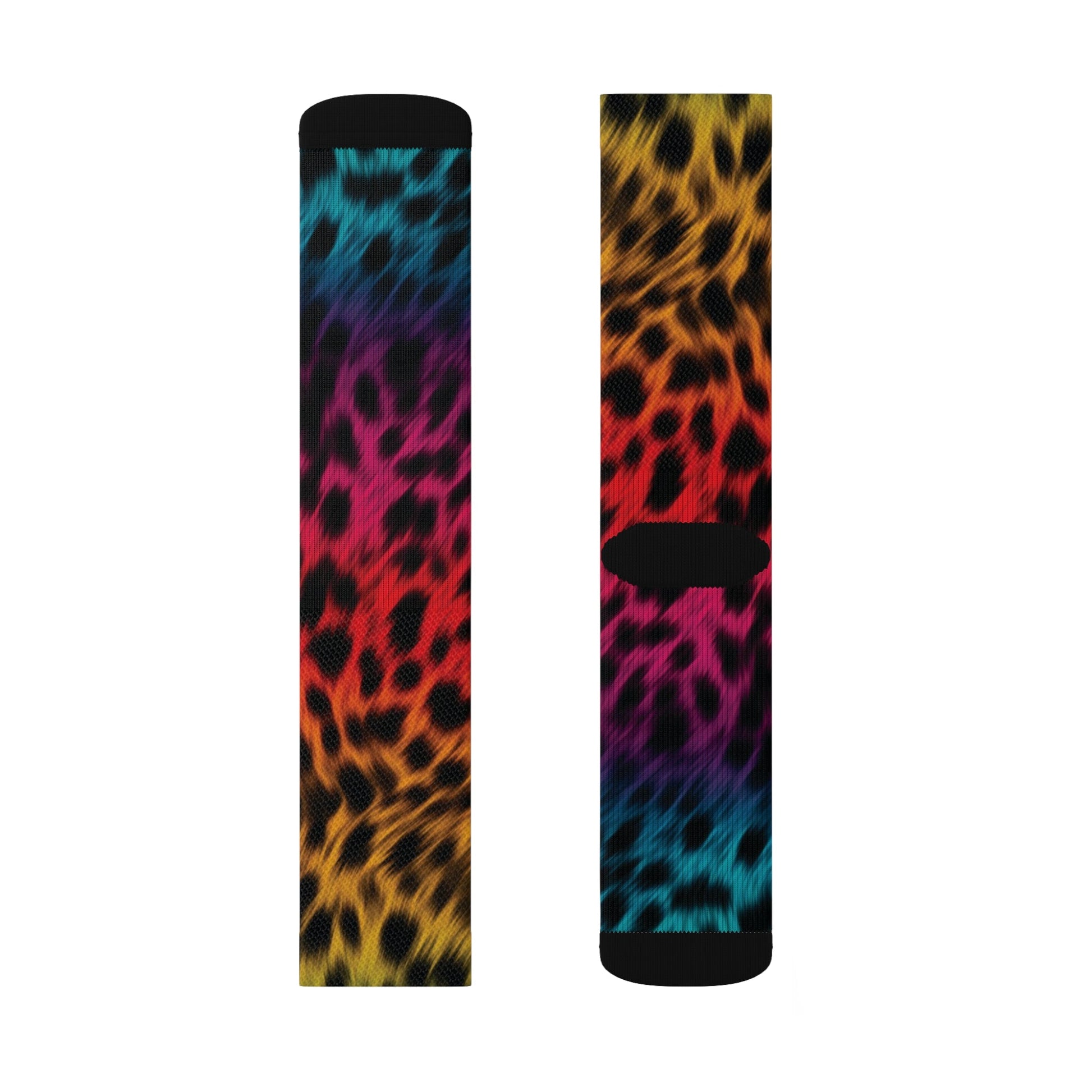 Rainbow Cheetah Socks - Dope Sox All Over Prints