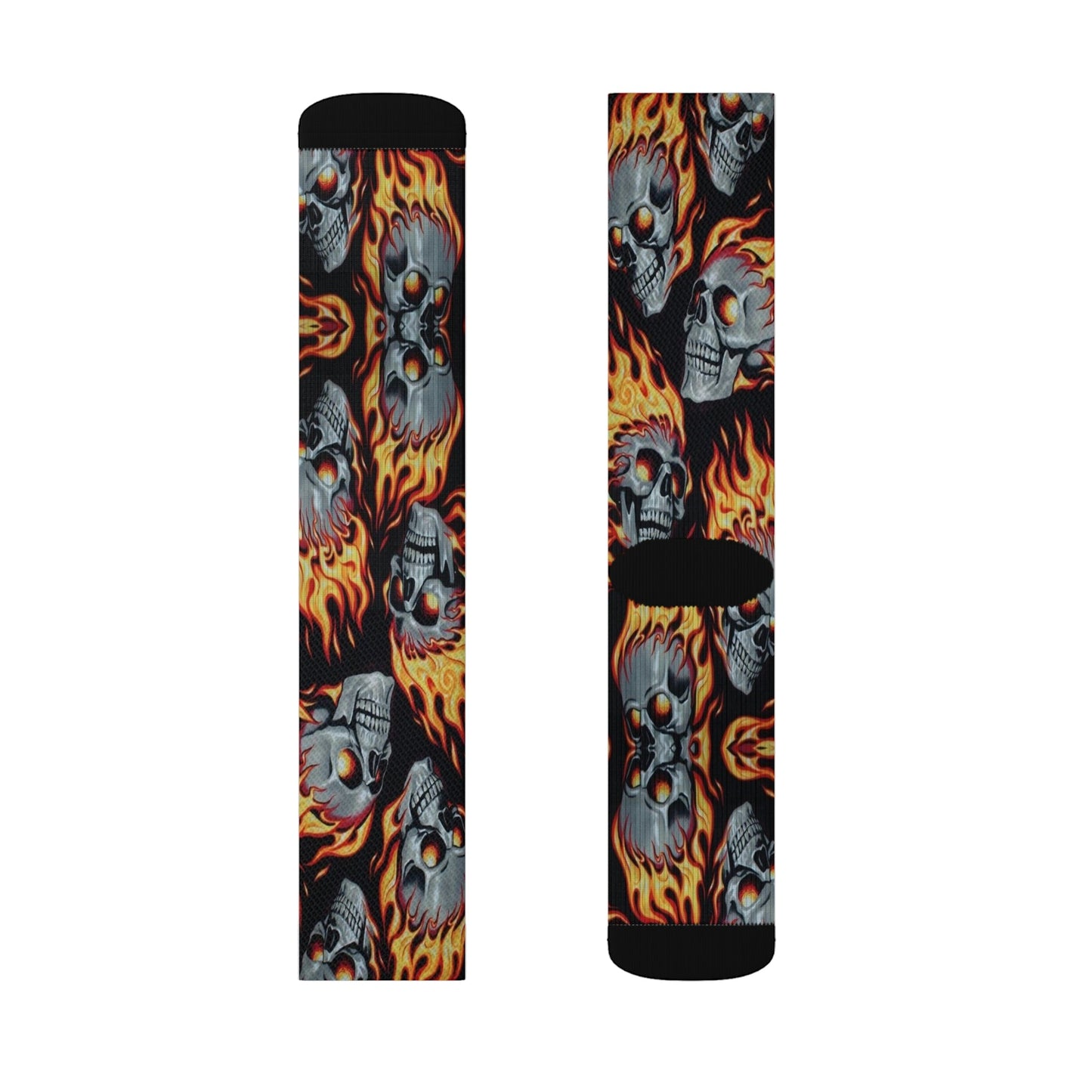 Skull and fire socks - Dope Sox All Over Prints