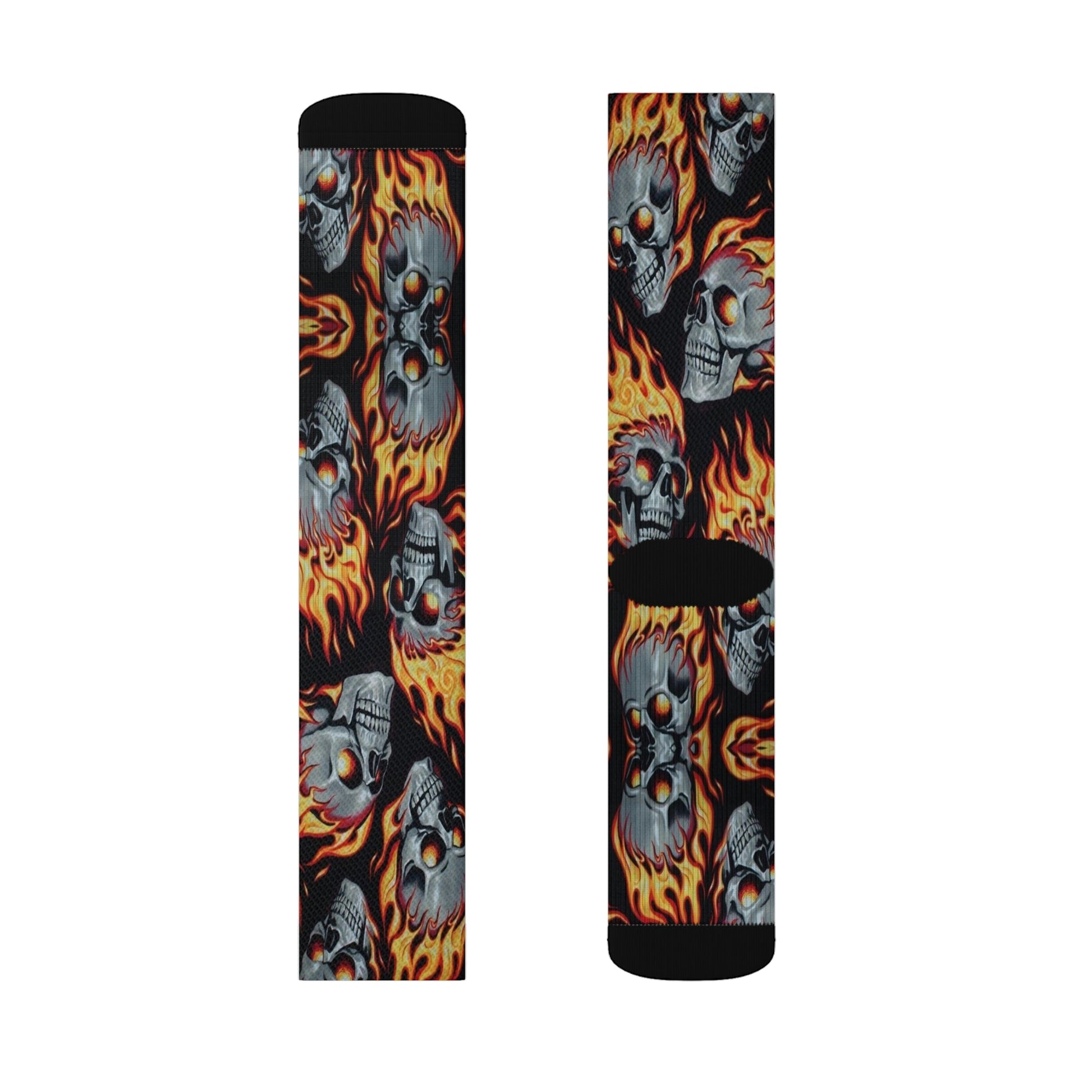 Skull and fire socks - Dope Sox All Over Prints