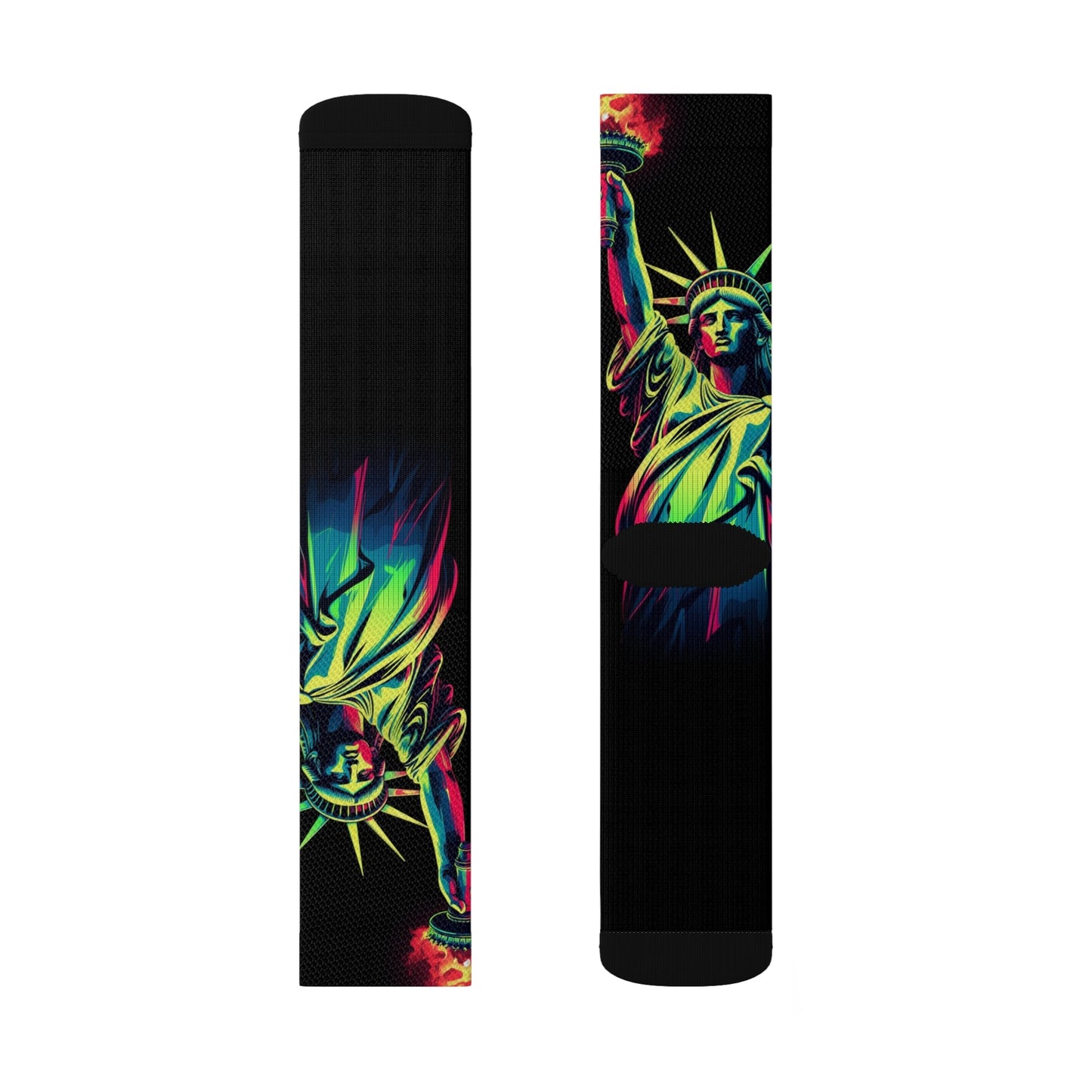 Statue of Liberty Crew Socks - Dope Sox All Over Prints