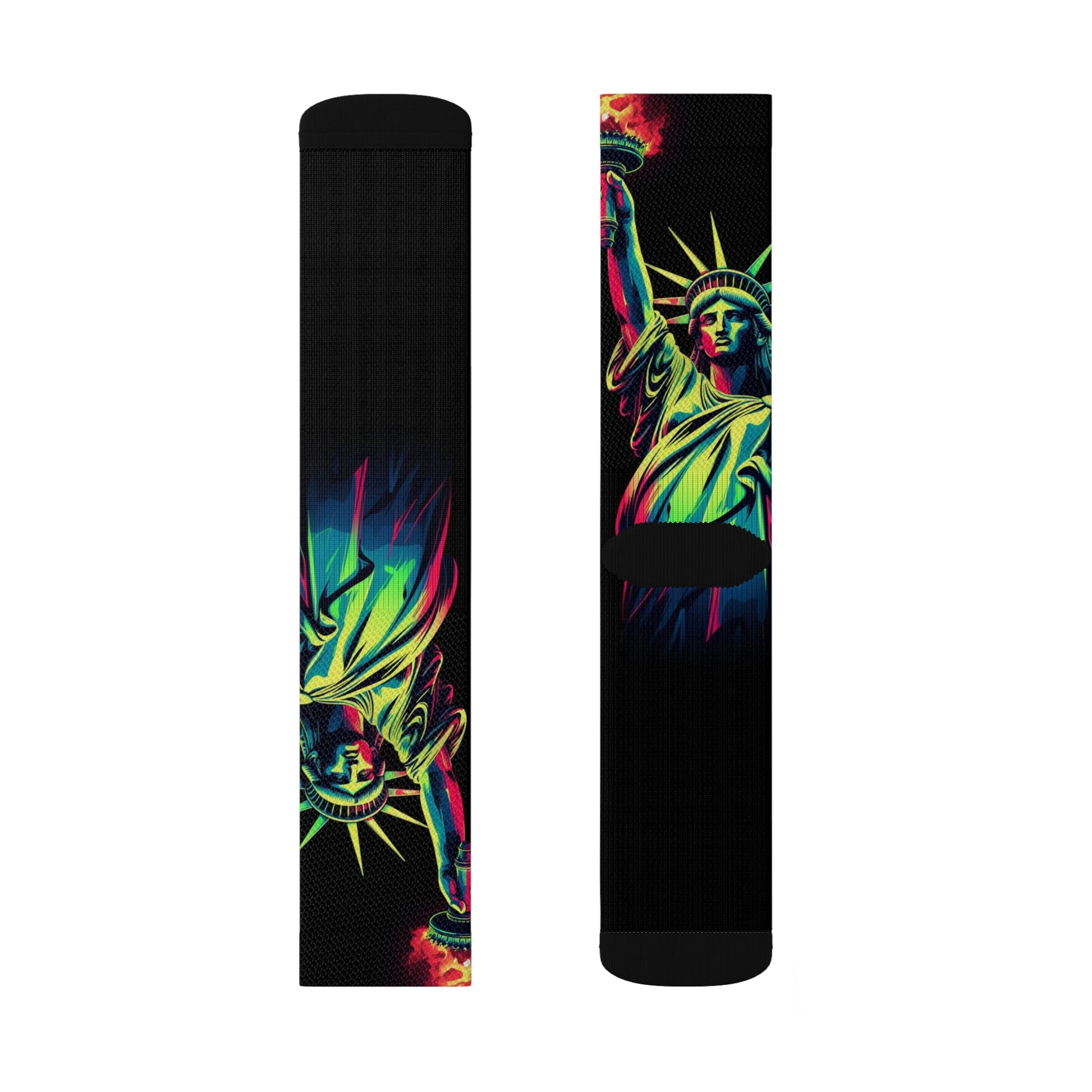 Statue of Liberty Crew Socks - Dope Sox All Over Prints