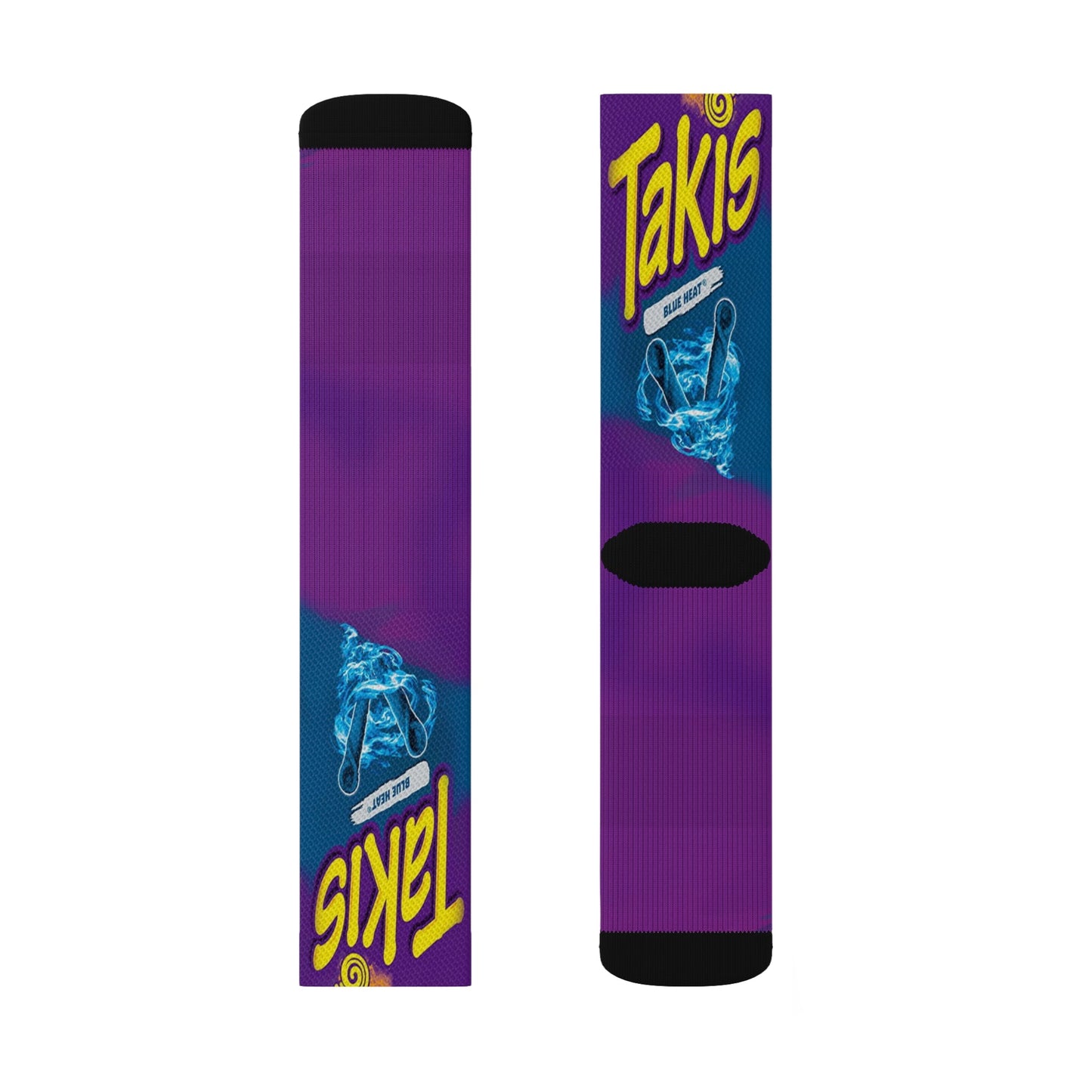 Takis Blue Heat Crew socks - Dope Sox All Over Prints