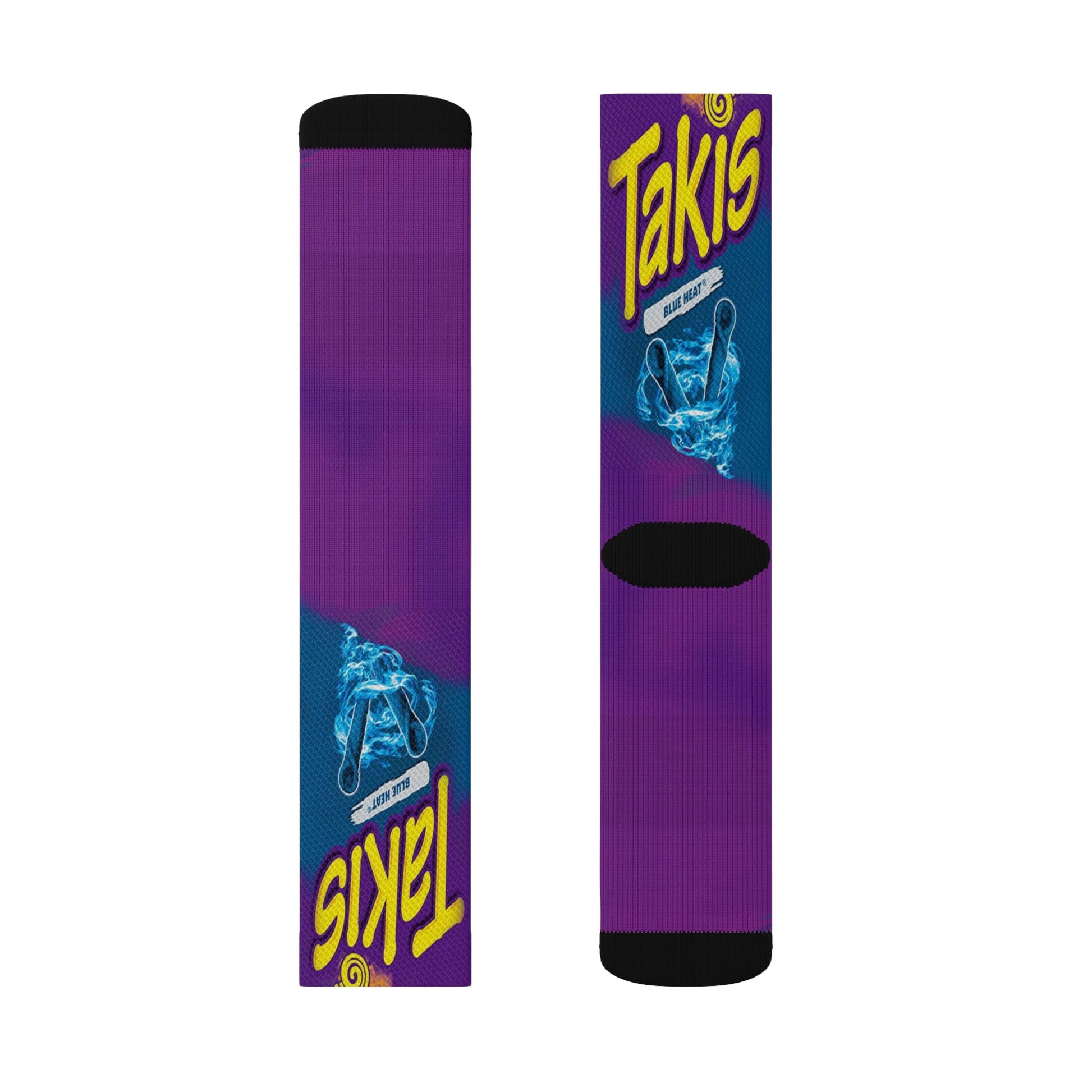 Takis Blue Heat Crew socks - Dope Sox All Over Prints