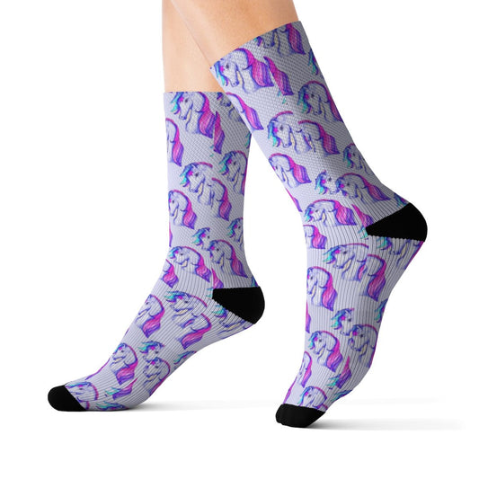 Unicorn printed crew socks - Dope Sox