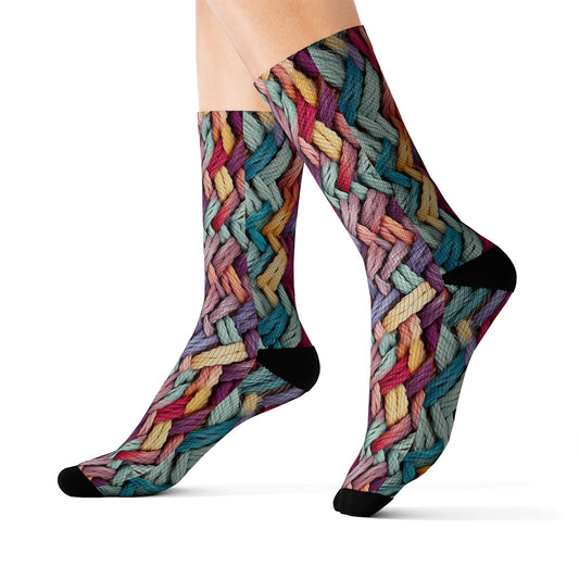 Yarn Pattern Socks - Dope Sox All Over Prints